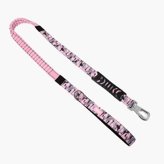 Bungee Hundeleine - Rosa Camouflage