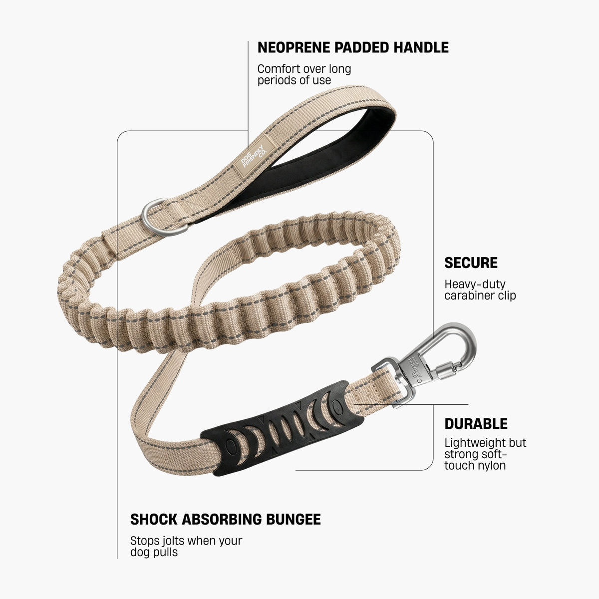 Bungee Hundeleine - Braun
