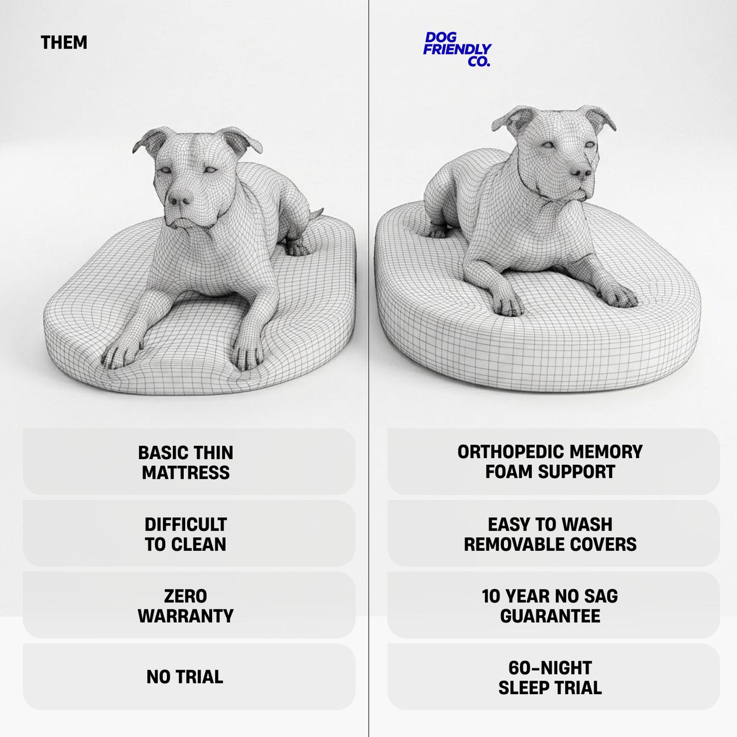 Chill Pill Memory Foam Hundebett - Beige (Groß)