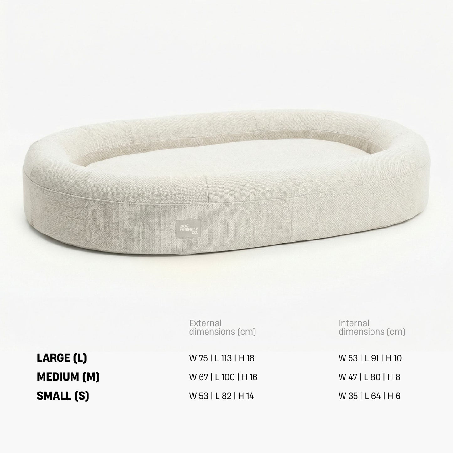Chill Pill Memory Foam Hundebett - Beige (Groß)