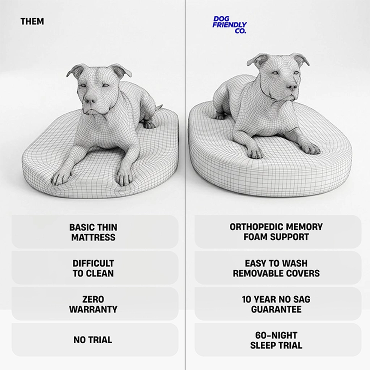 Chill Pill Memory Foam Hundebett - Anthrazit (Klein)