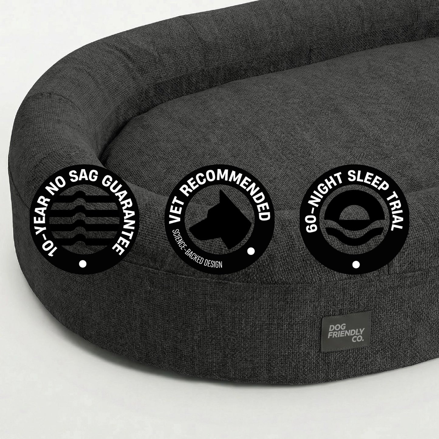 Chill Pill Memory Foam Hundebett - Anthrazit (Klein)