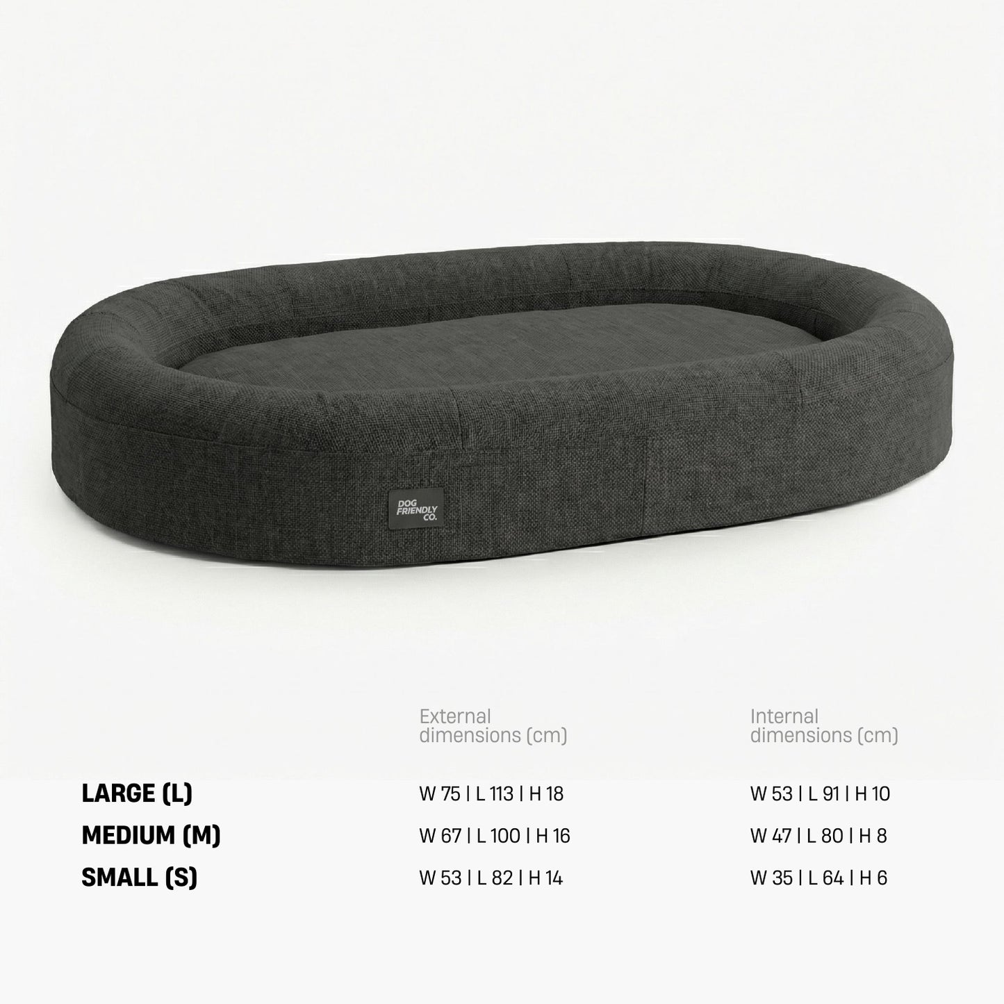 Chill Pill Memory Foam Hundebett - Anthrazit (Klein)