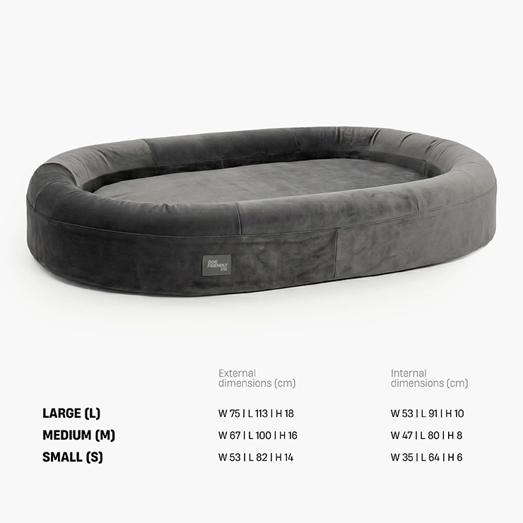 Chill Pill Memory Foam Dog Bed - Charcoal (Medium)