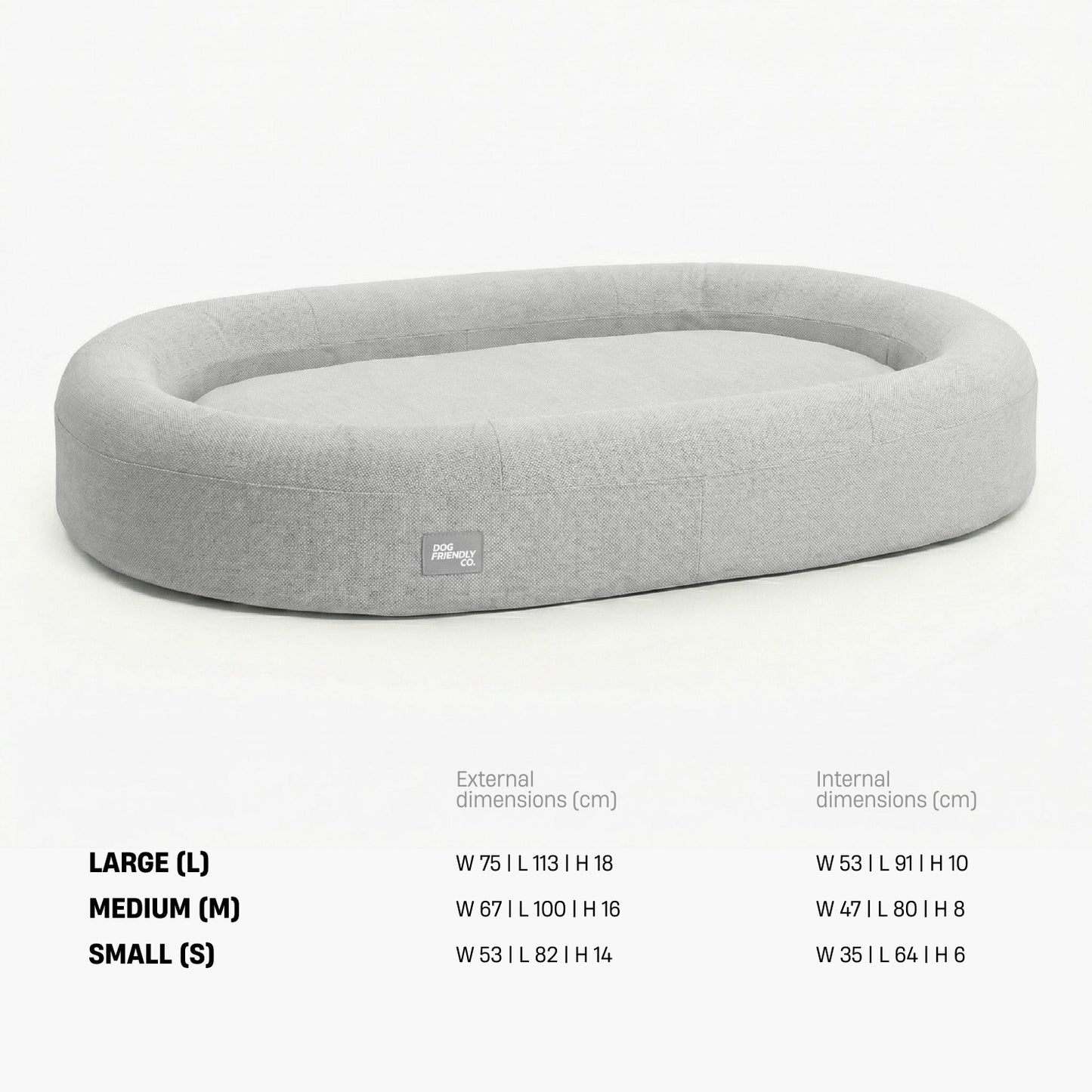 Chill Pill Memory Foam Hundebett - Grau (Groß)