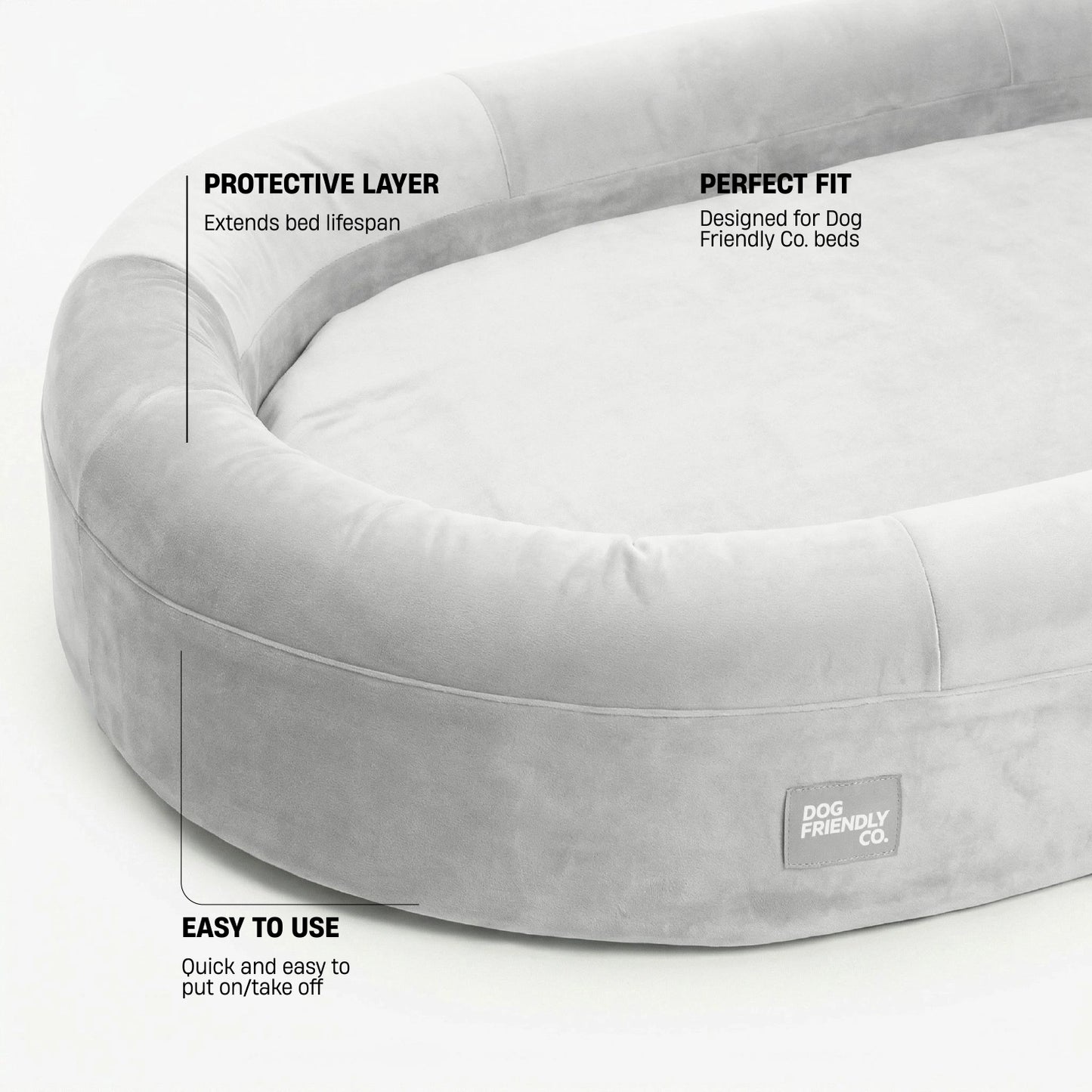 Chill Pill Velvet Easy Fit Cover - Grau