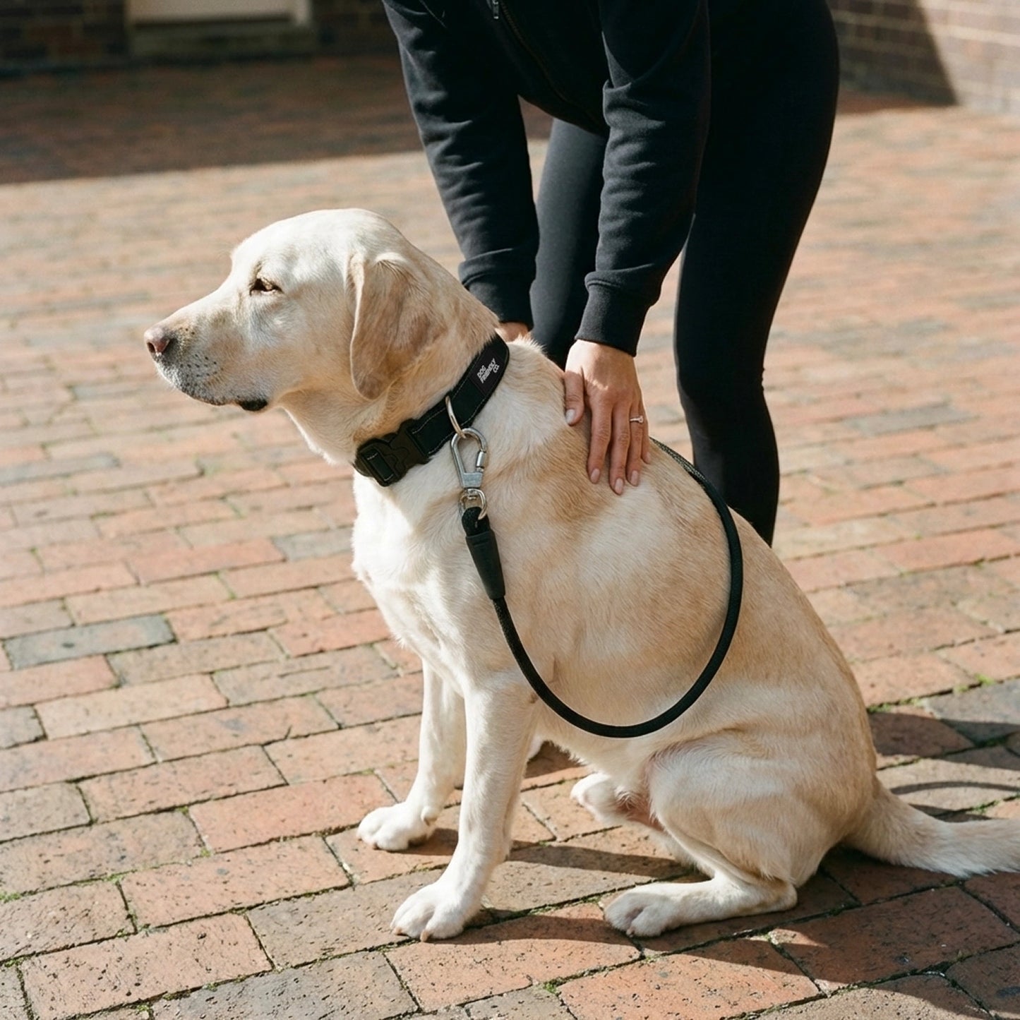 Halsband-Set für Spaziergänge - Schwarz