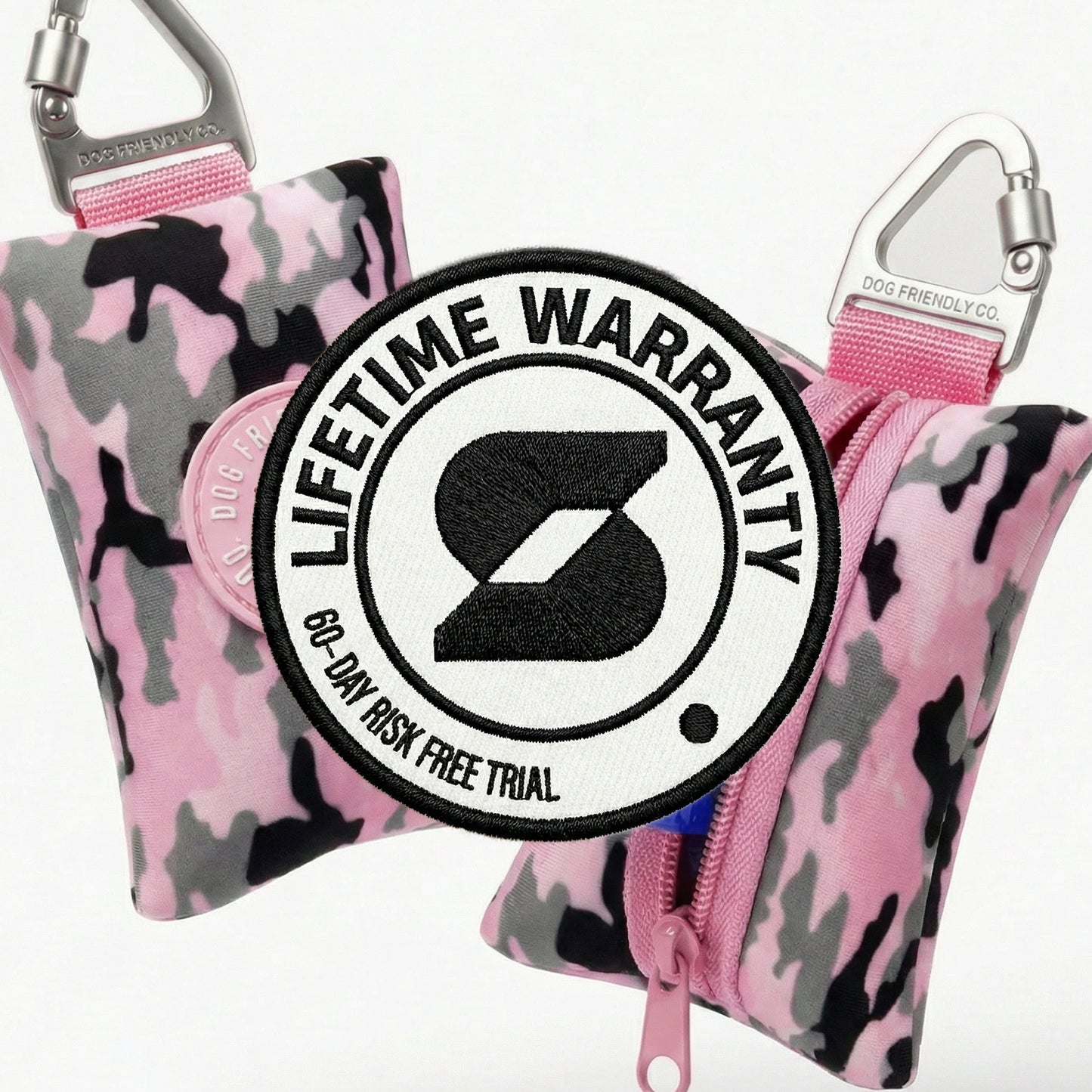 Halsband-Set für Spaziergänge - Rosa Camouflage
