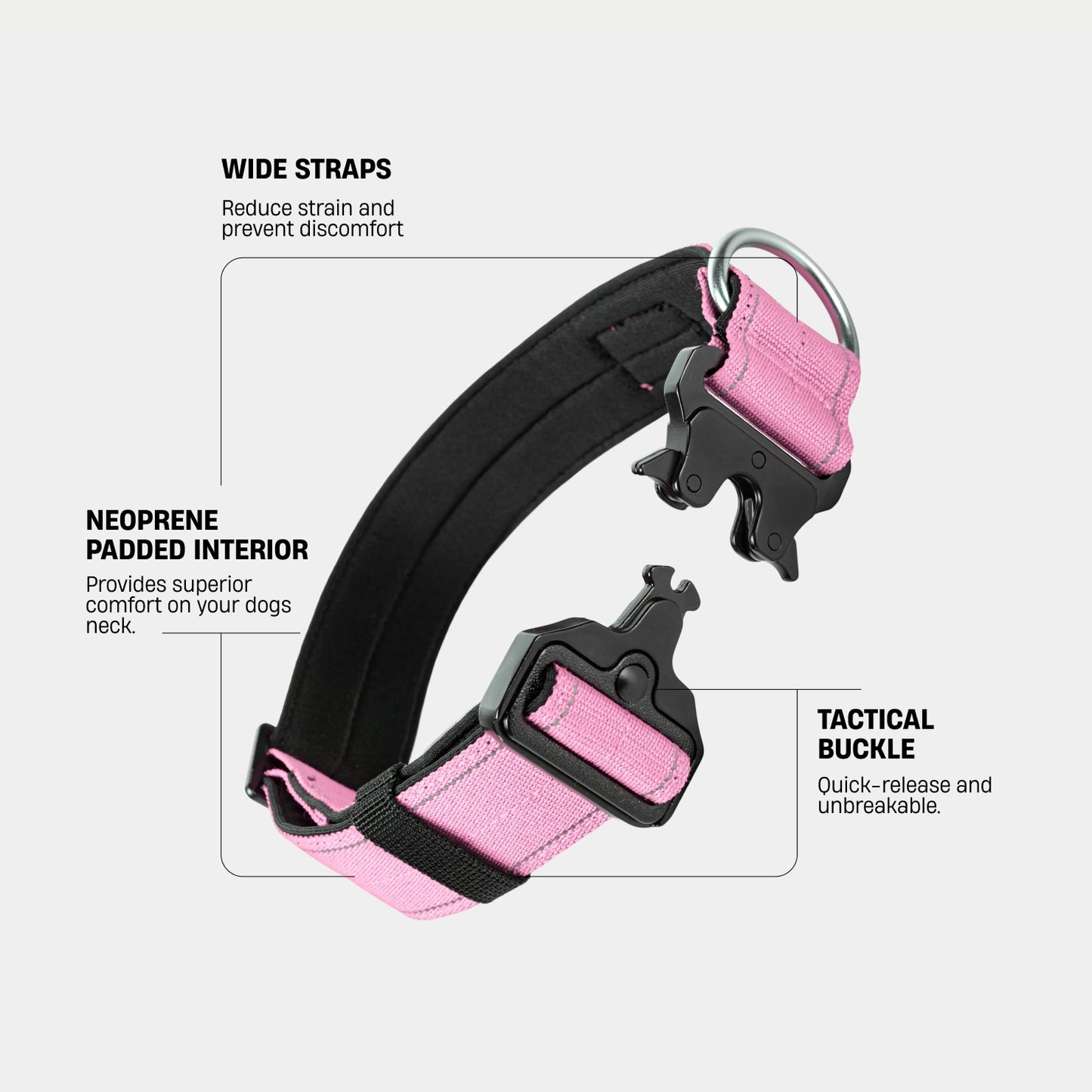 Halsband-Set für Spaziergänge - Rosa