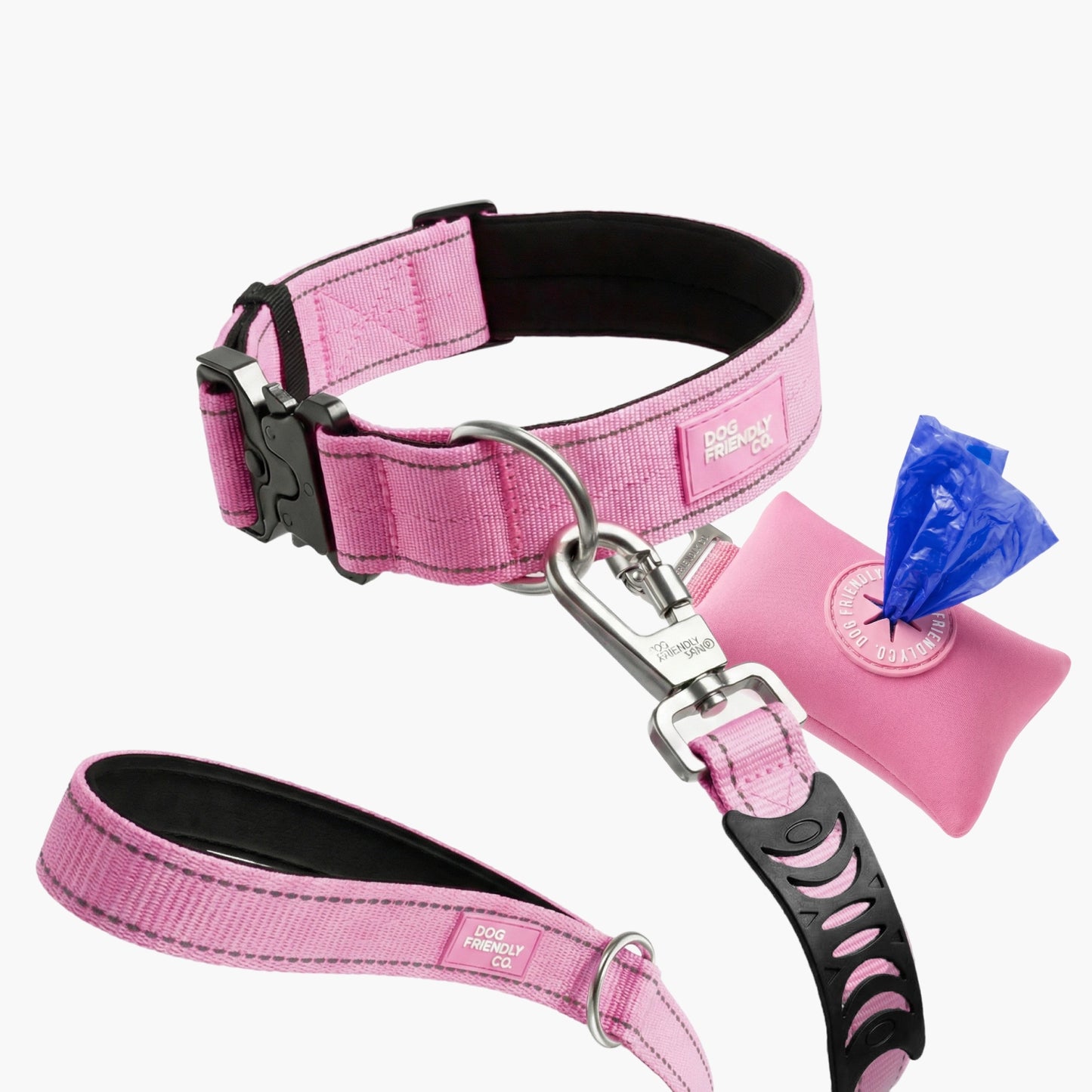 Halsband-Set für Spaziergänge - Rosa