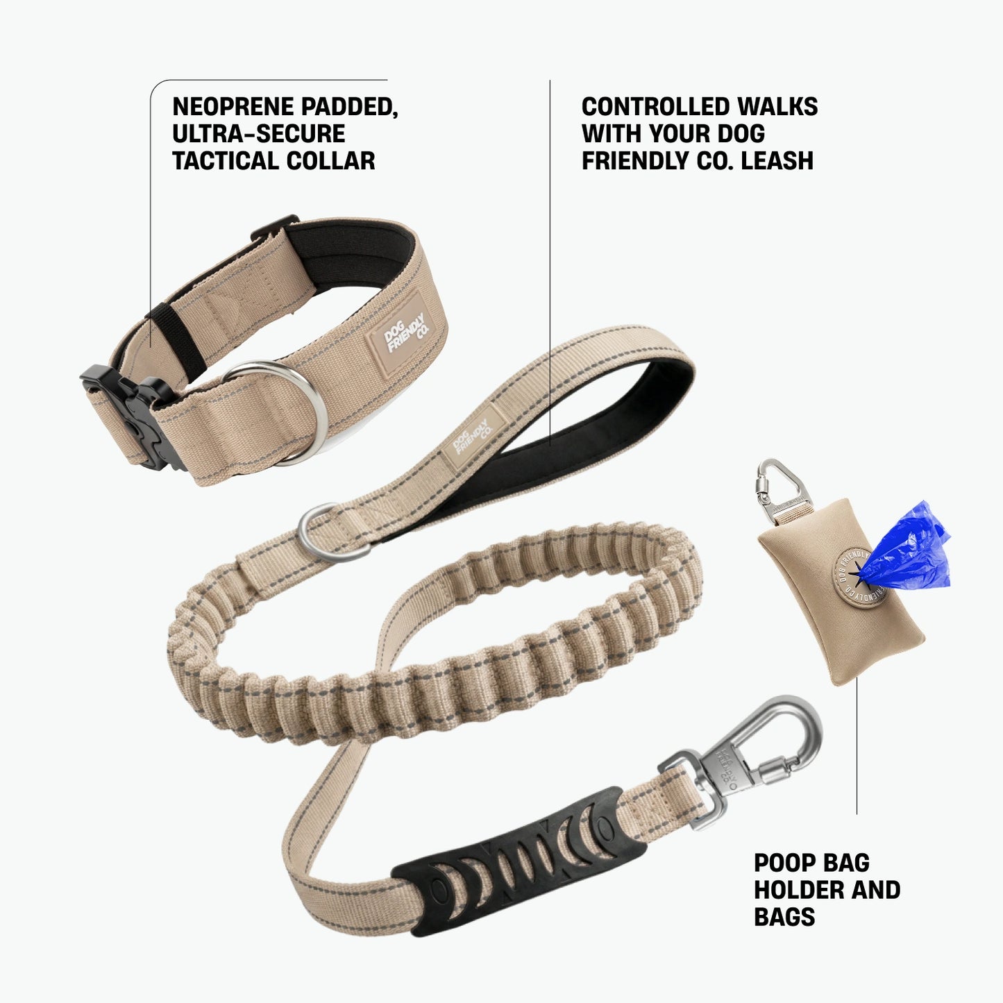 Halsband-Set für Spaziergänge - Braun