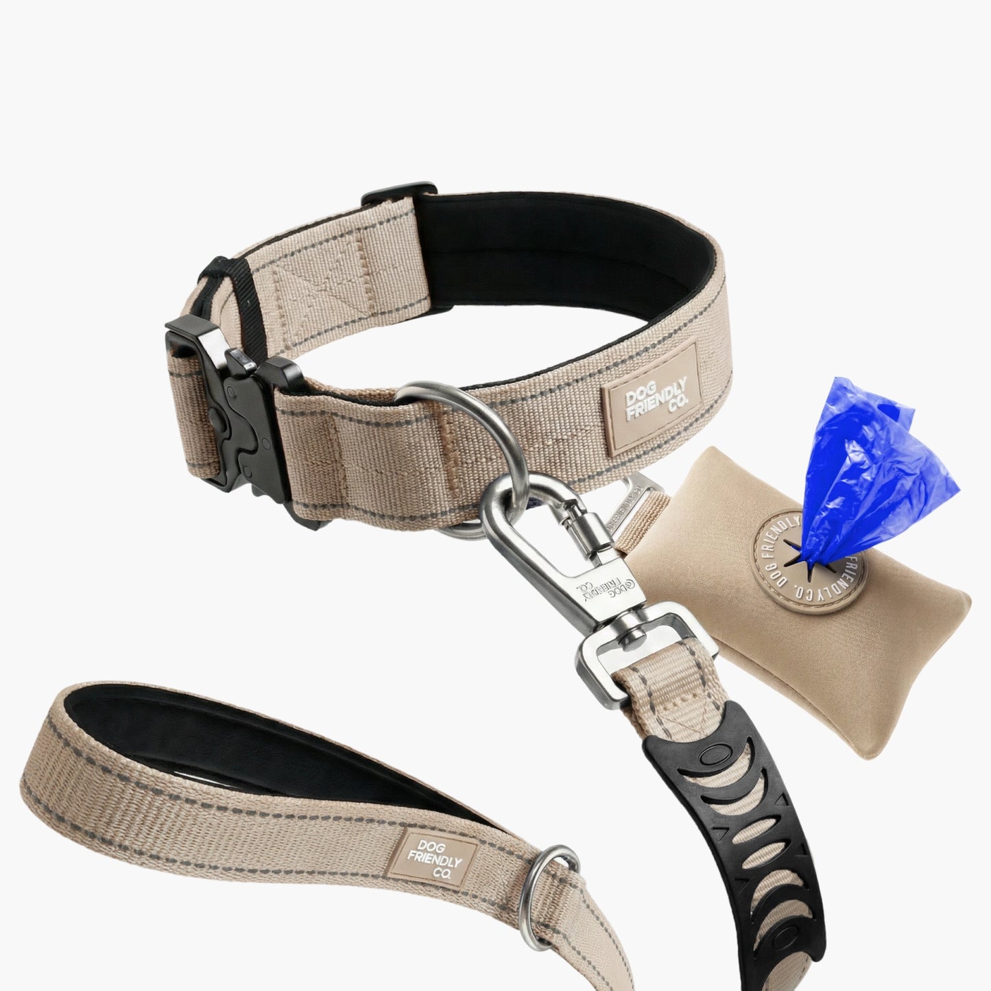 Halsband-Set für Spaziergänge - Braun