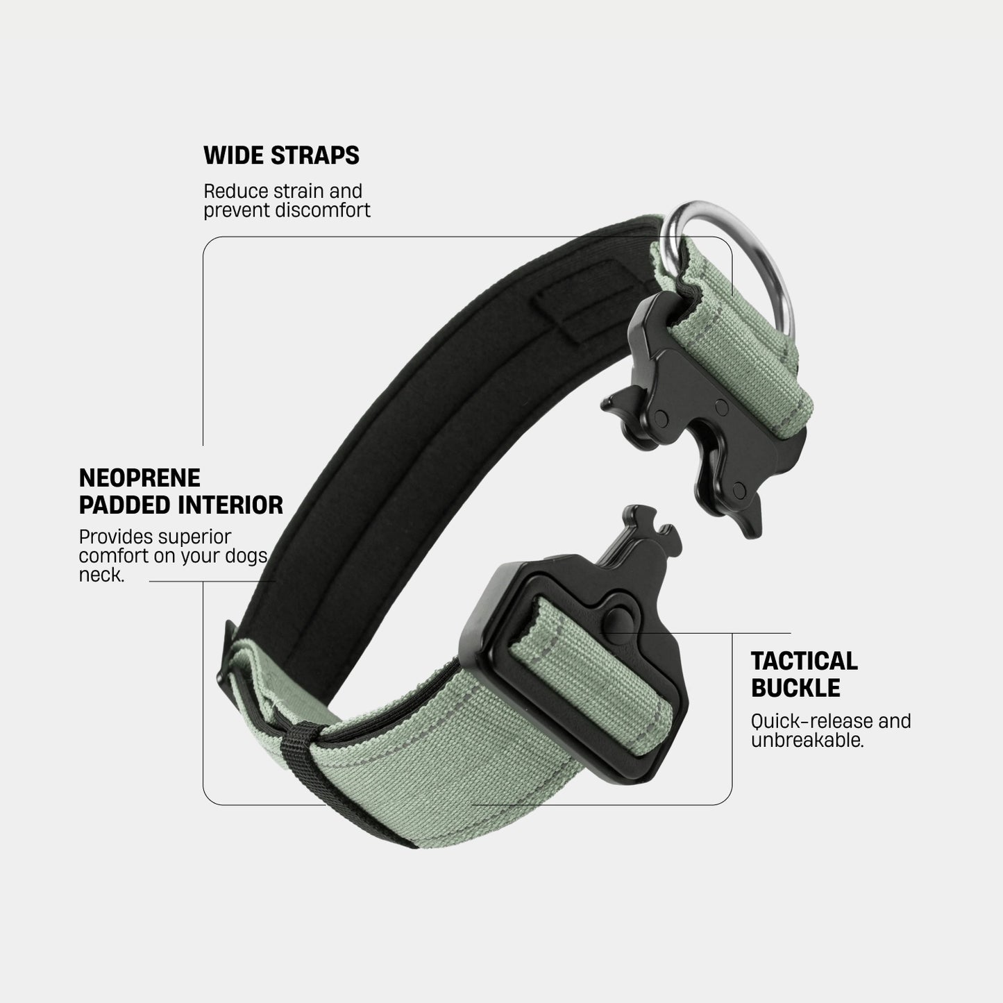 Halsband-Set für Spaziergänge - Khaki