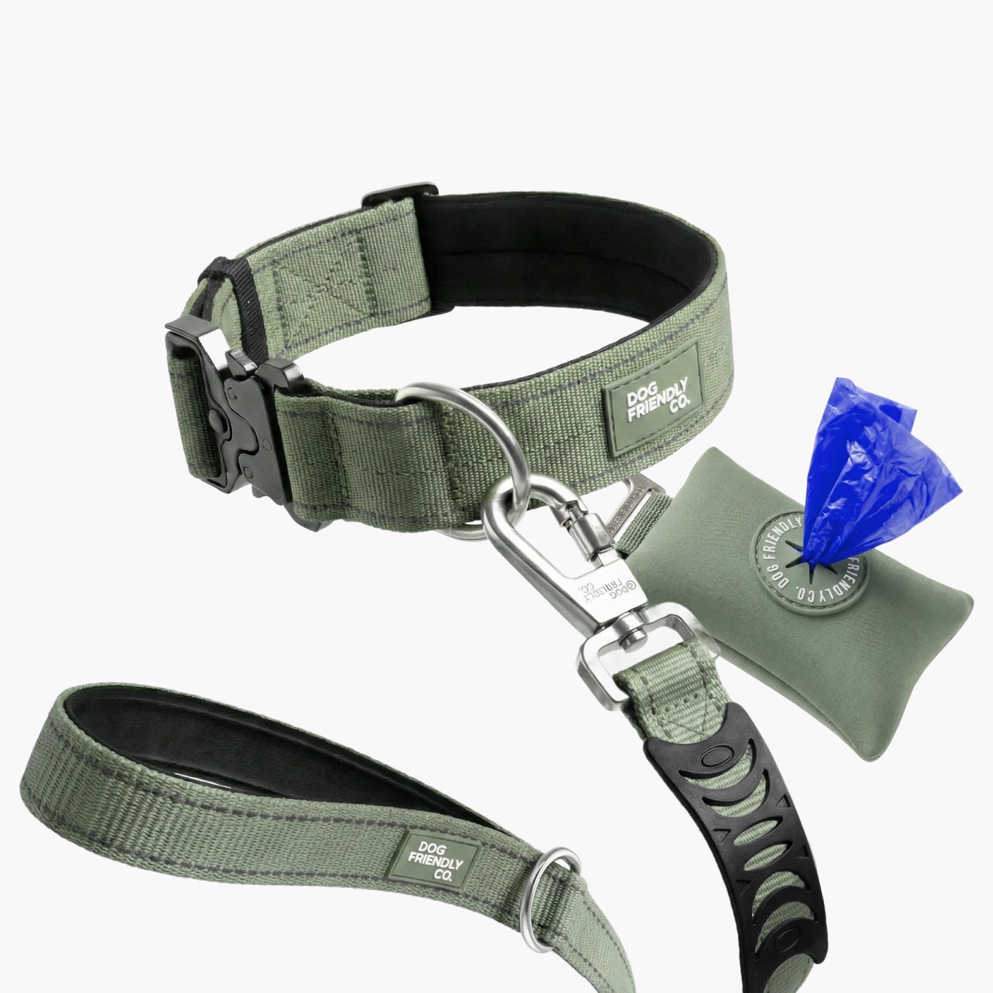 Halsband-Set für Spaziergänge - Khaki