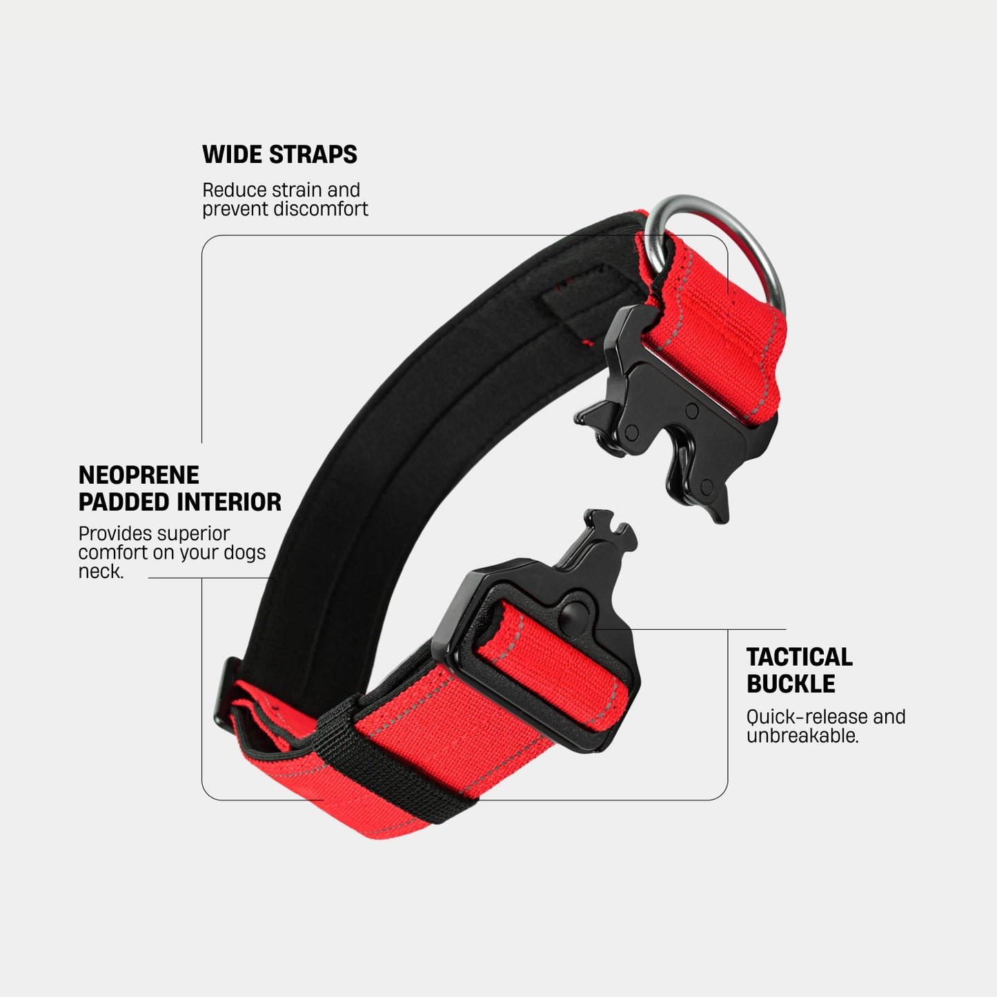Halsband-Set für Spaziergänge - Rot