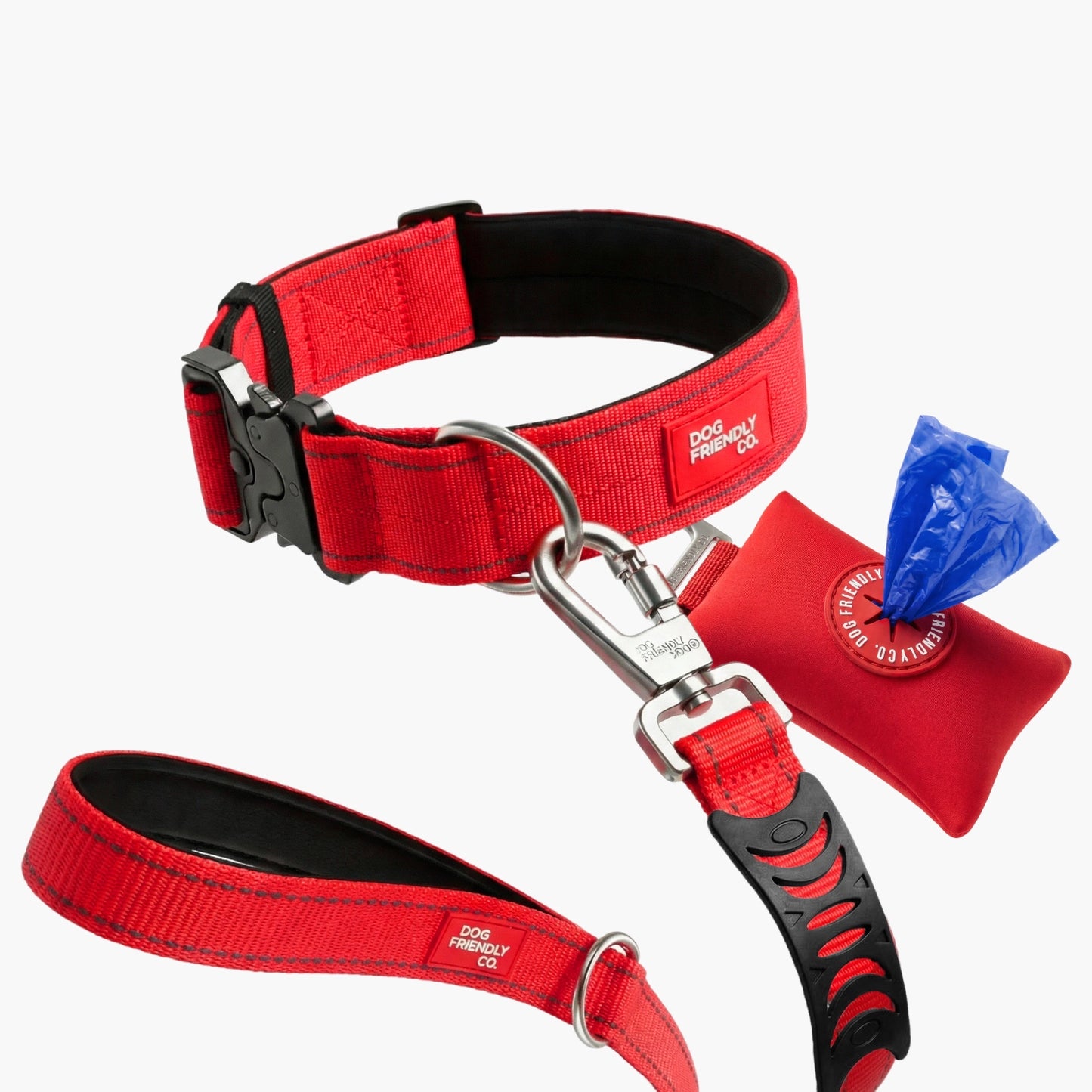 Halsband-Set für Spaziergänge - Rot