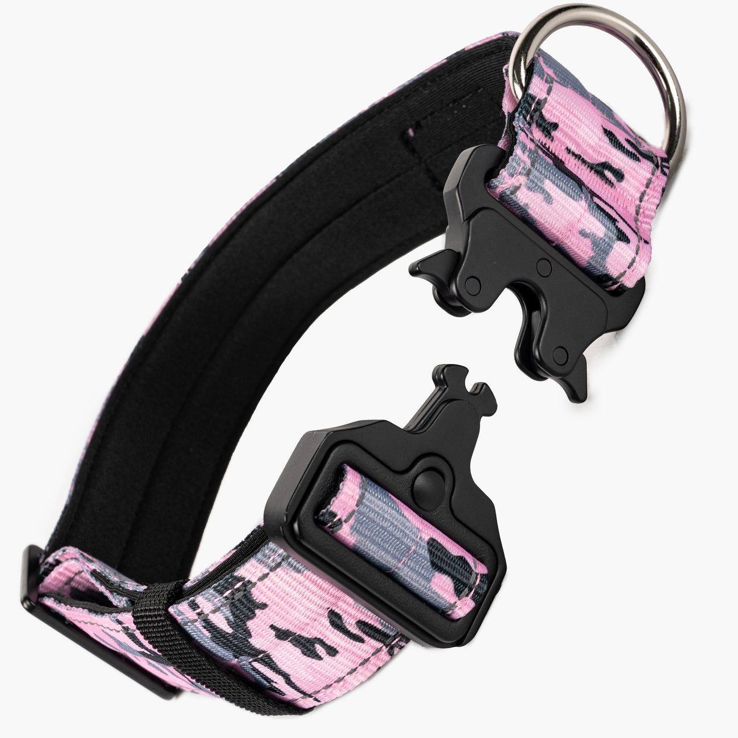 Taktisches Hundehalsband - Rosa Camouflage