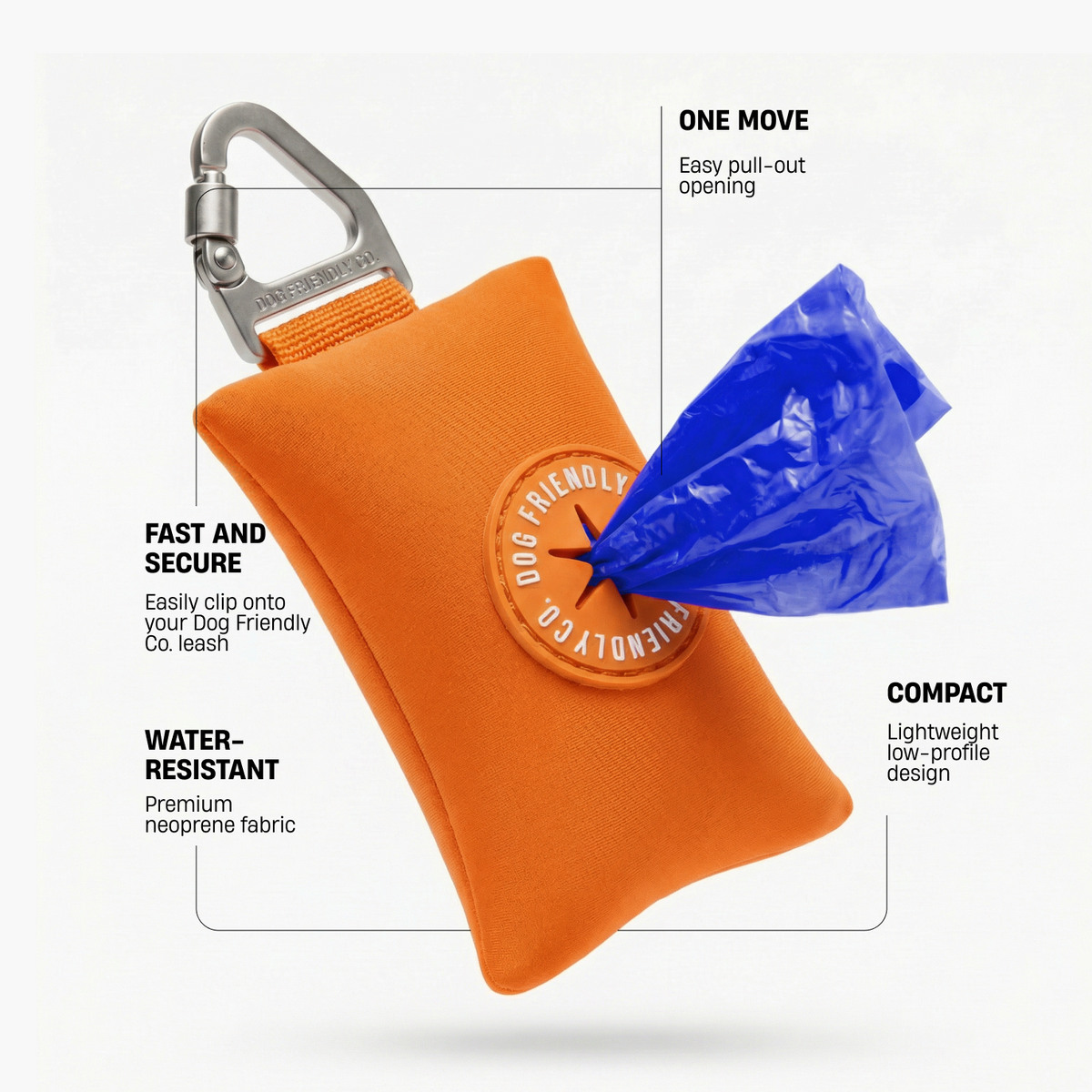 Hundekotbeutelhalter - Hi-Vis Orange