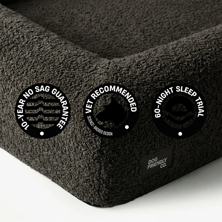 Premium Orthopädisches Memoryschaum Hundebett - Beige (Groß)