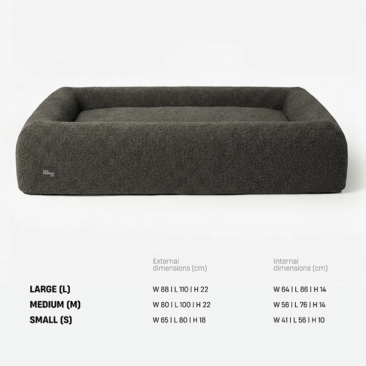 Premium Orthopädisches Memoryschaum Hundebett - Beige (Groß)