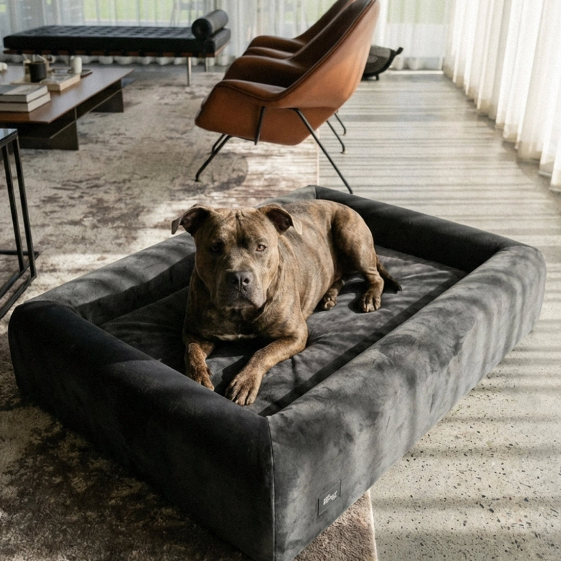 Premium Orthopedic Memory Foam Dog Bed - Charcoal