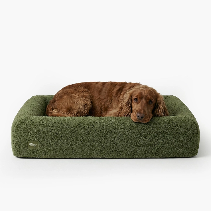 Premium Orthopädisches Memoryschaum Hundebett - Beige (Groß)