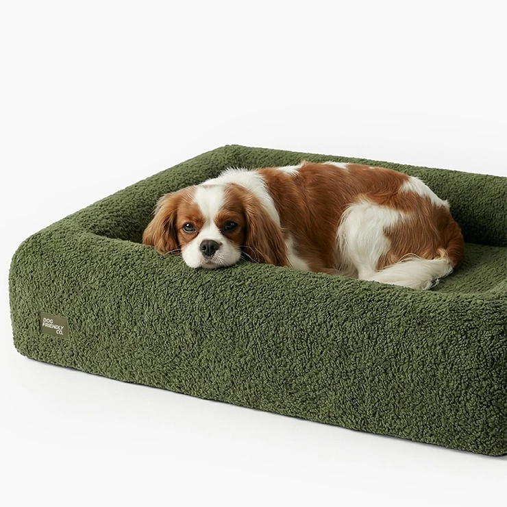 Premium Orthopädisches Memoryschaum Hundebett - Beige (Groß)