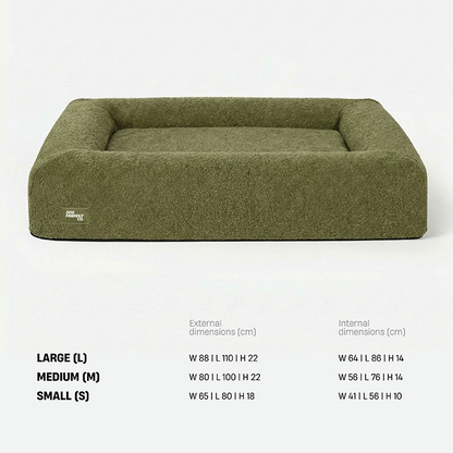 Premium Orthopädisches Memoryschaum Hundebett - Beige (Groß)