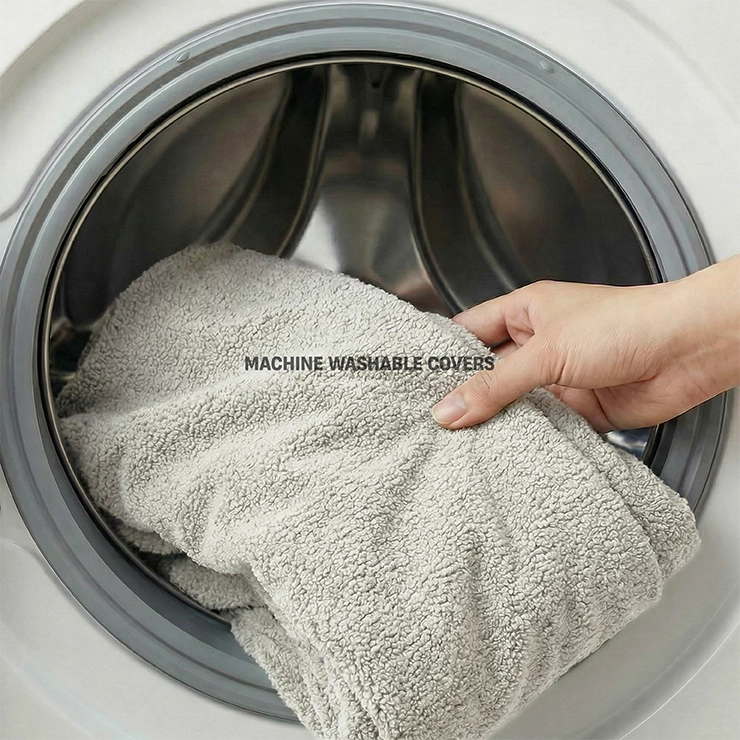 Premium Orthopedic Memory Foam Dog Bed - Grey Bouclé (Small)