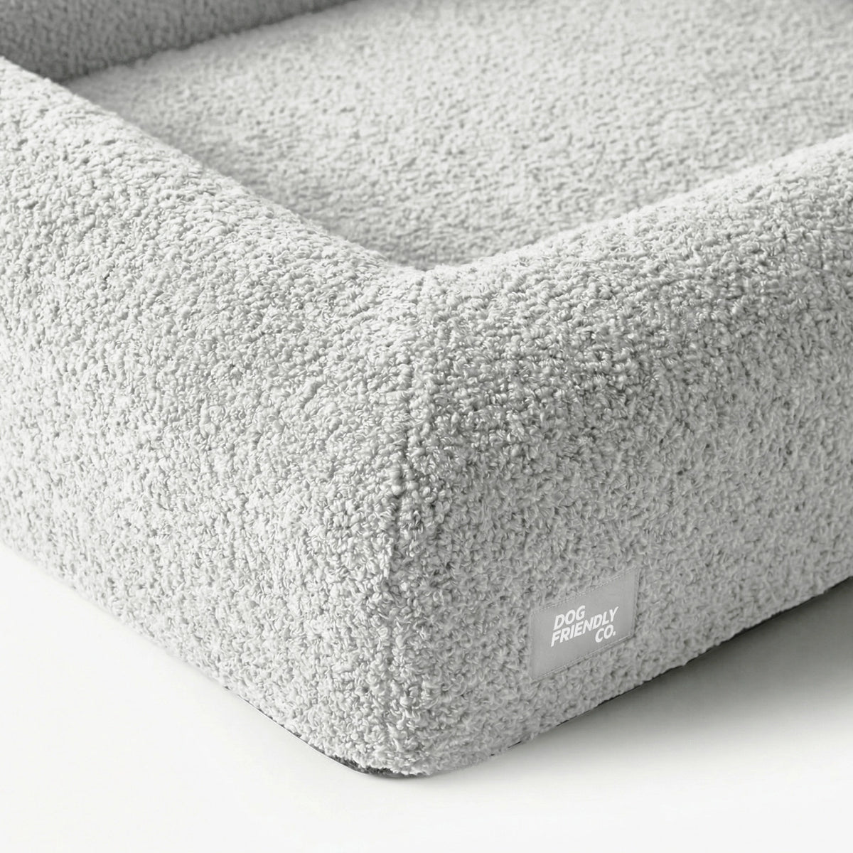 Premium Orthopedic Memory Foam Dog Bed - Grey Bouclé
