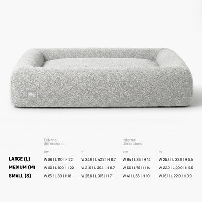 Premium Orthopädisches Memoryschaum Hundebett - Beige (Groß)