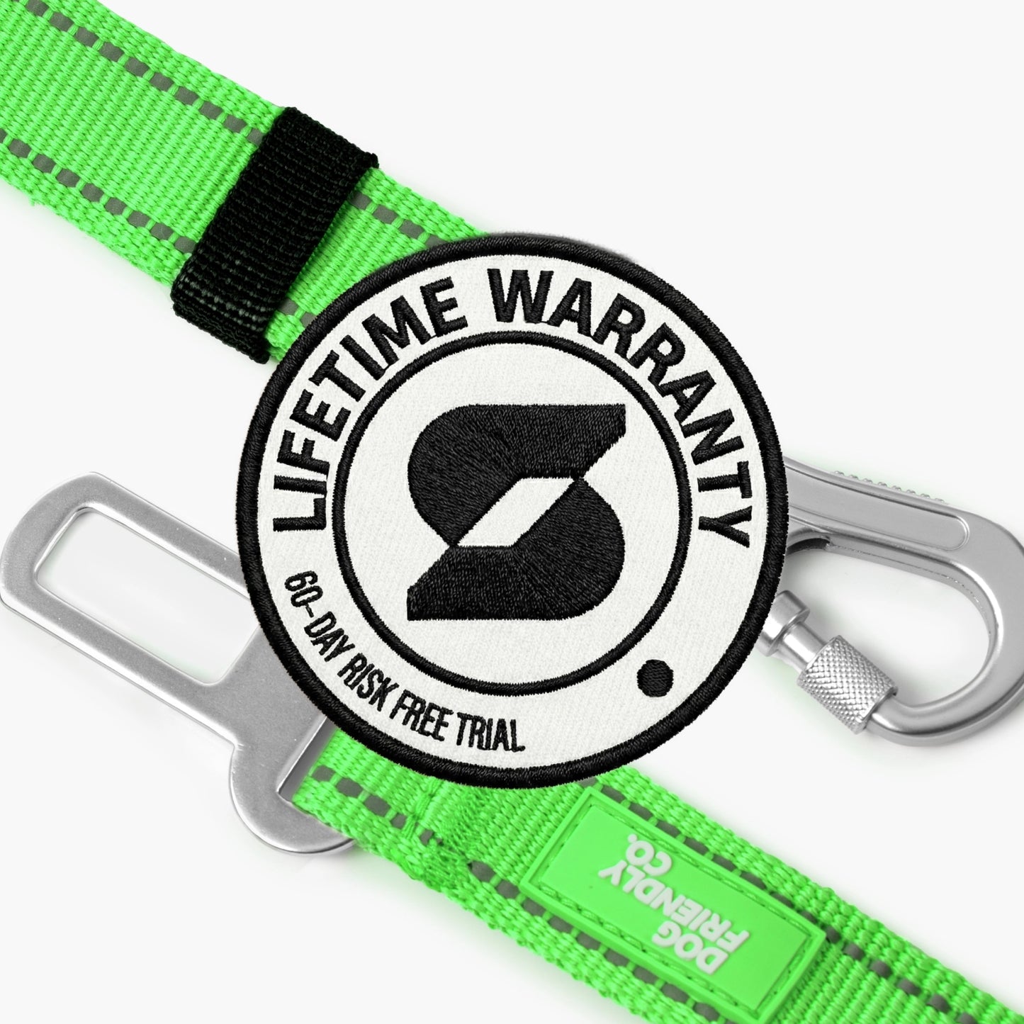 Dog Seat Belt - Neon Green