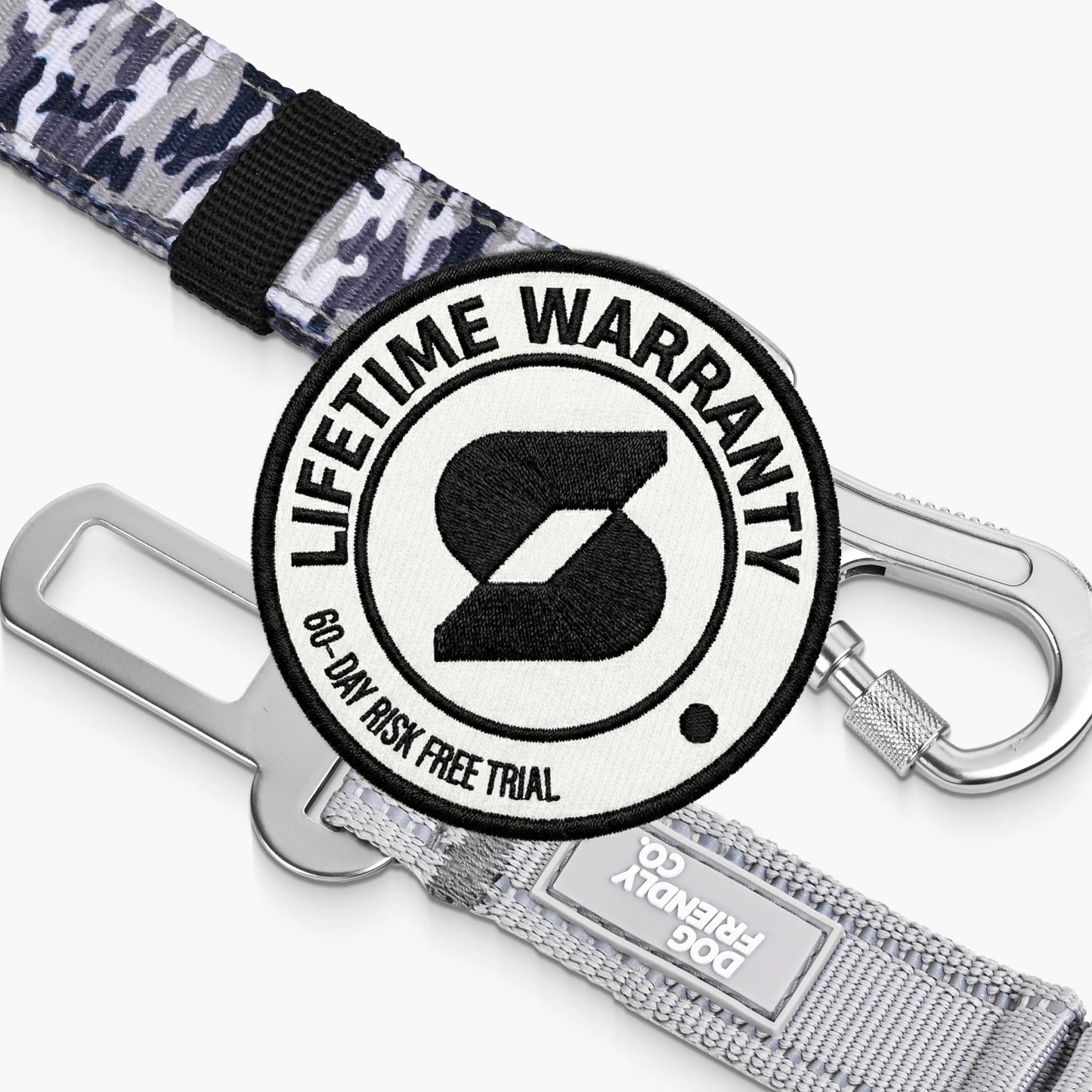 Dog Seat Belt - Grey Camo