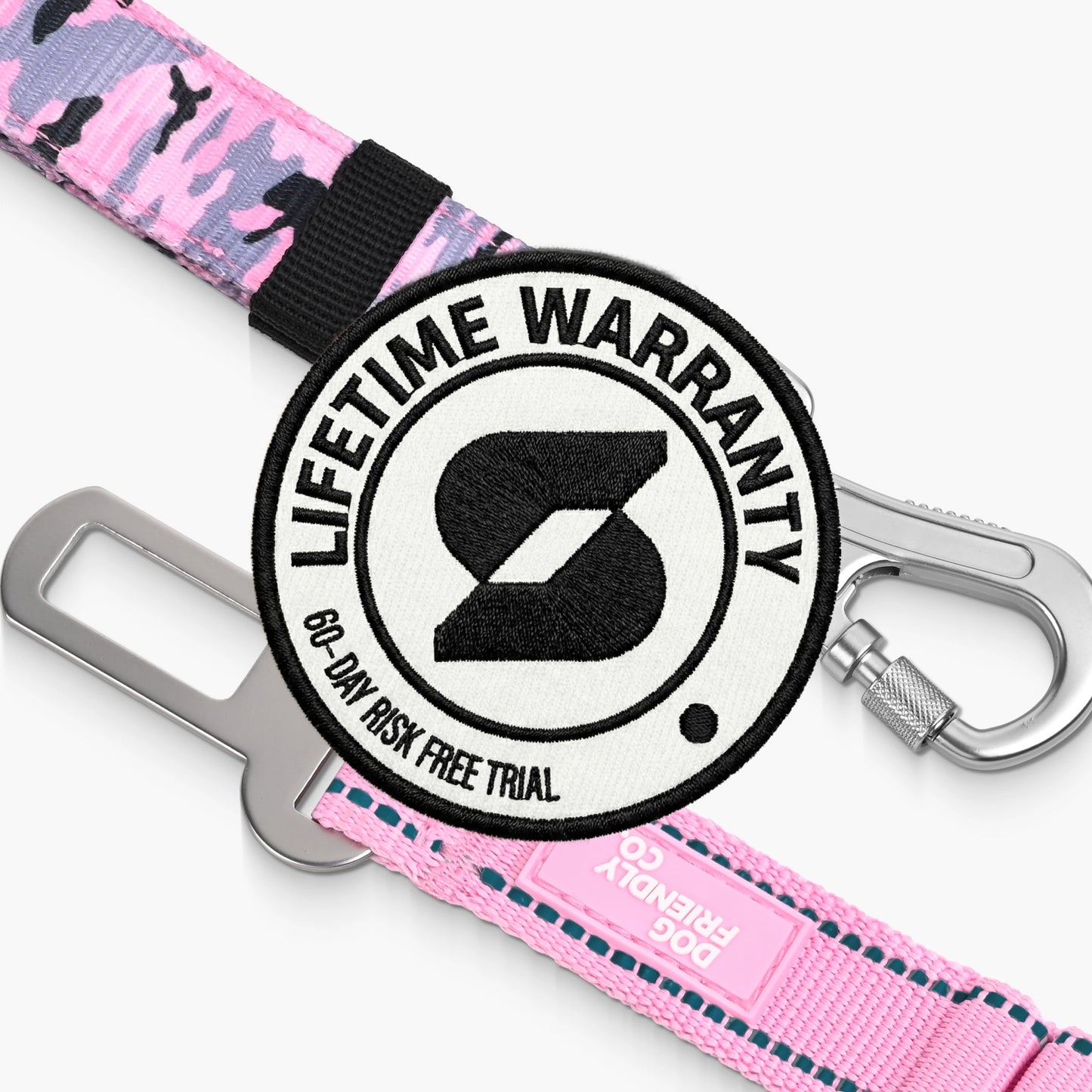 Dog Seat Belt - Pink Camo