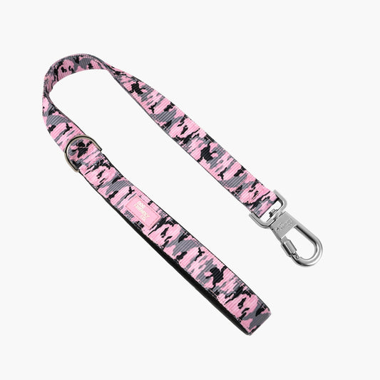 Kurze Trainingshundeleine - Pink Camo