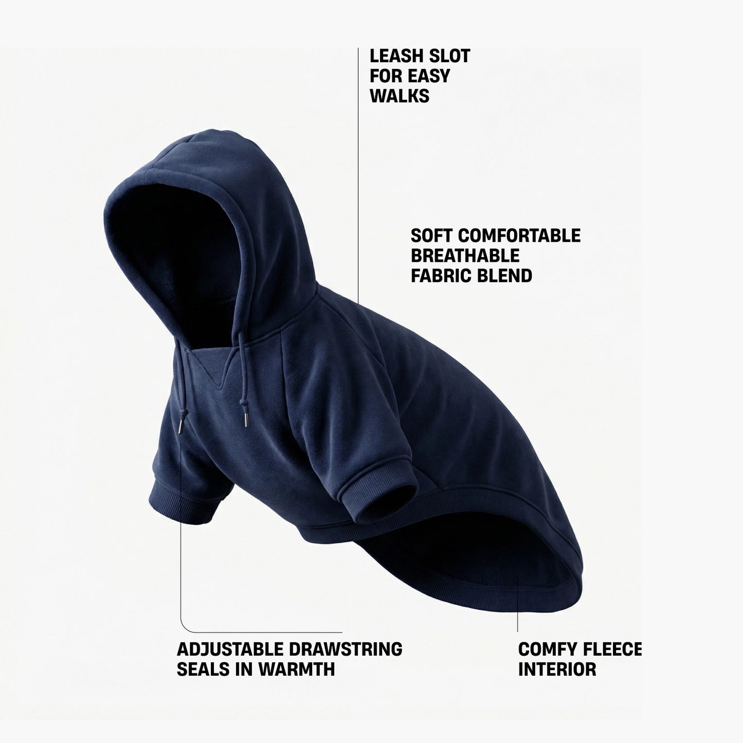 Winter Dog Hoodies - Marineblau