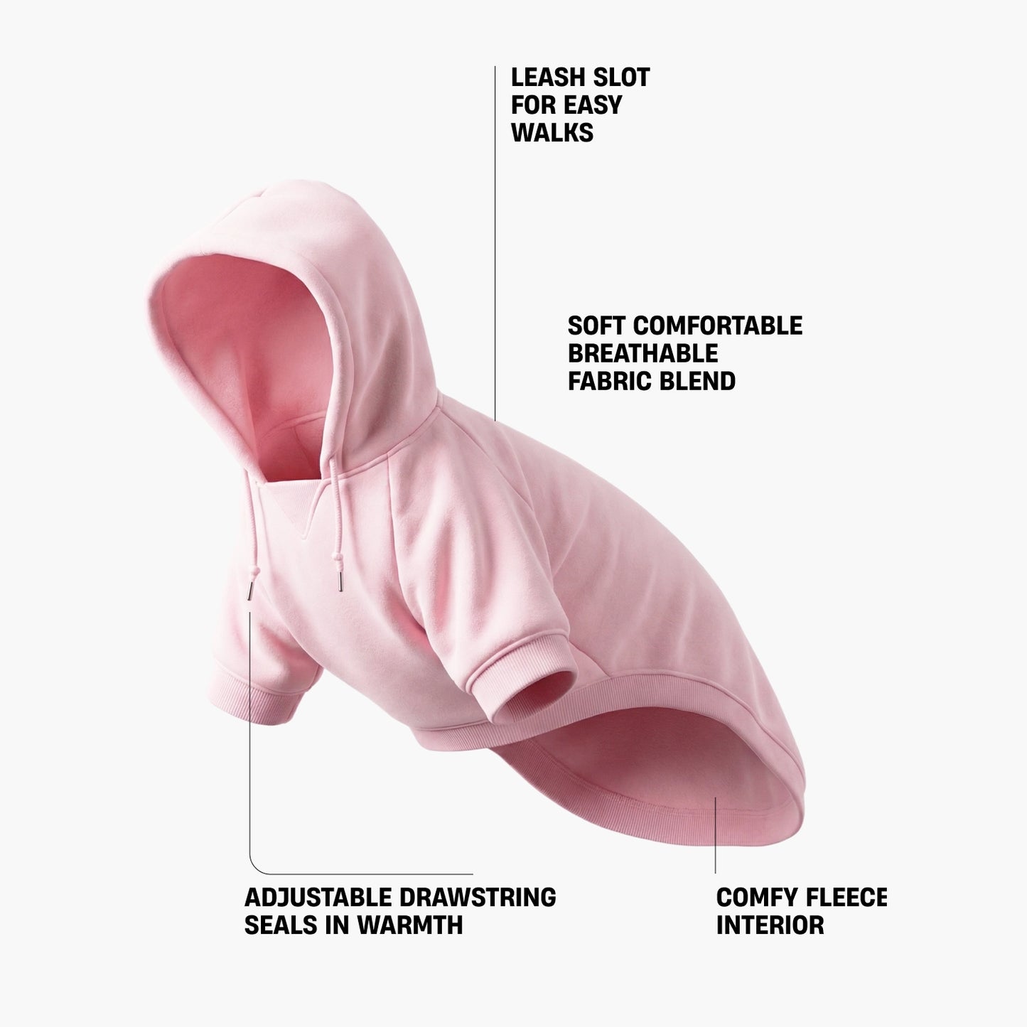 Signature Dog Hoodie - Pink