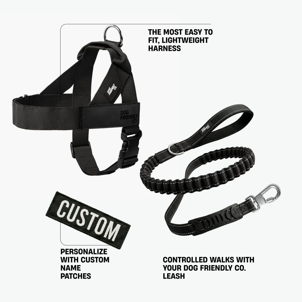 Black Signature Kit showing all included walking accessories