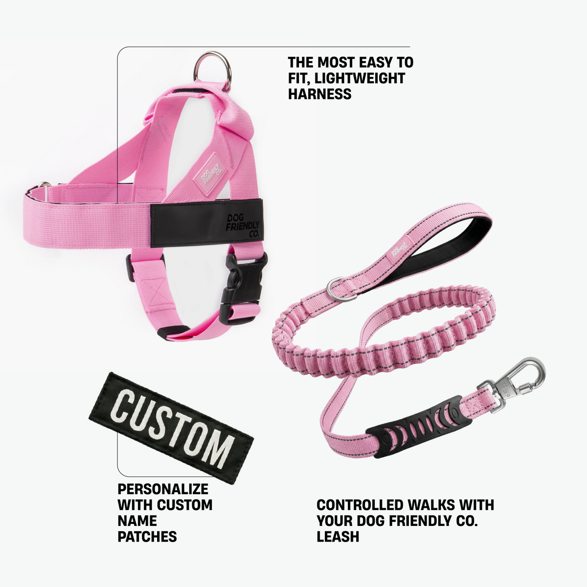 Pink Signature Kit showing all included walking accessories