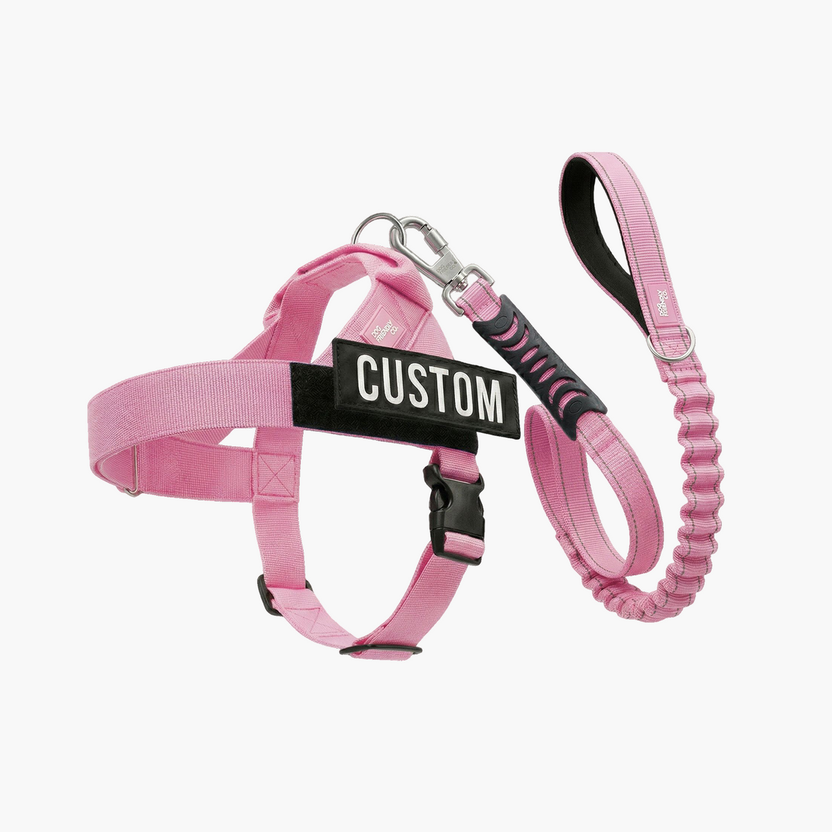 Pink Signature Kit featuring a dog harness, leash, collar, and matching accessories