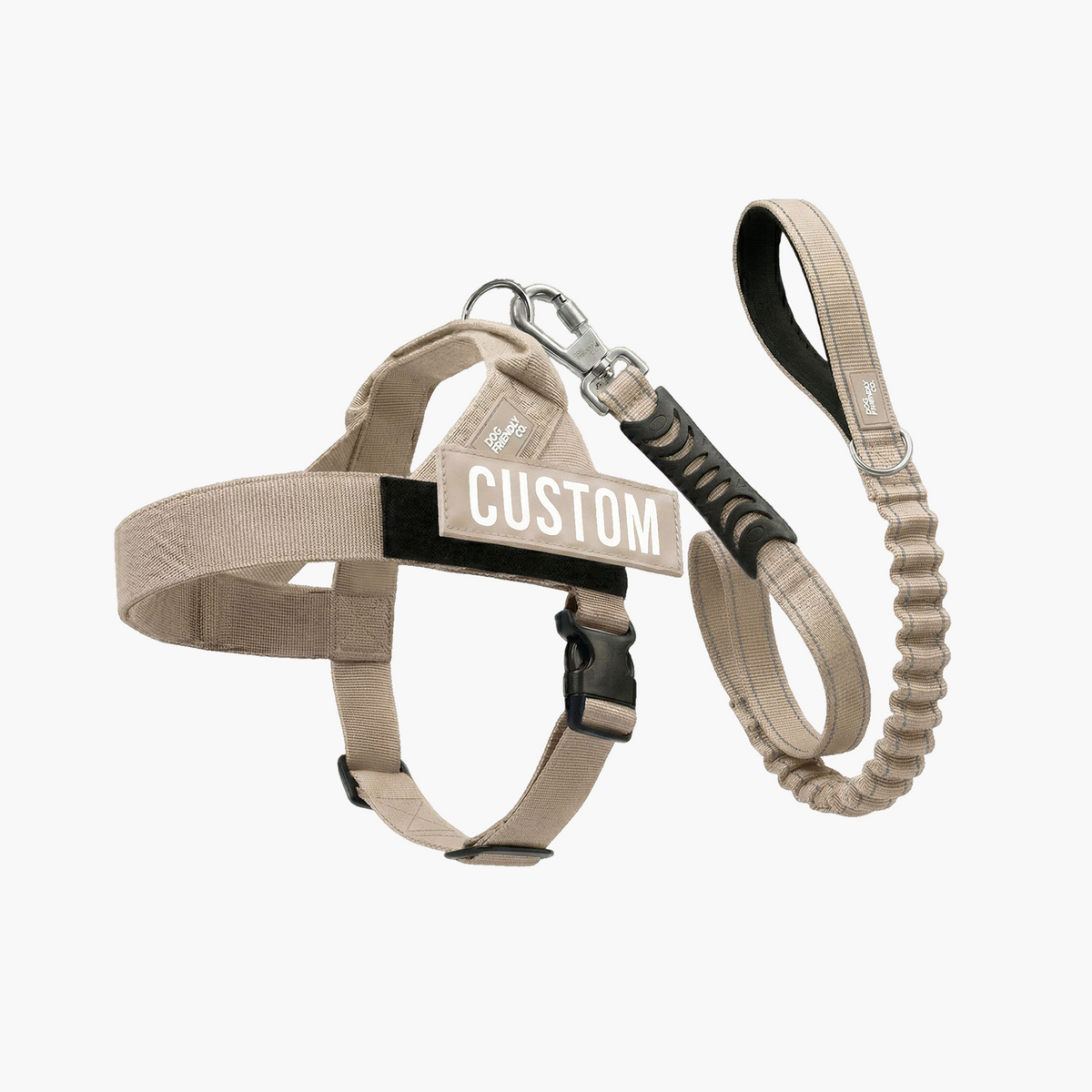 Brown Signature Kit featuring a dog harness, leash, collar, and matching accessories