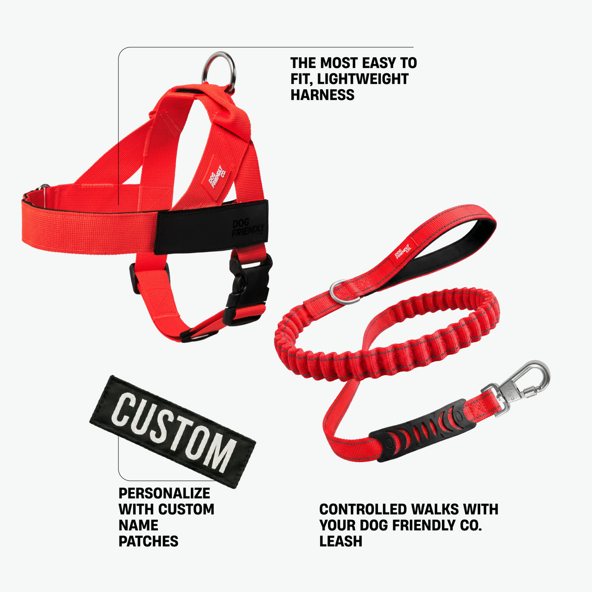 Red Signature Kit showing all included walking accessories