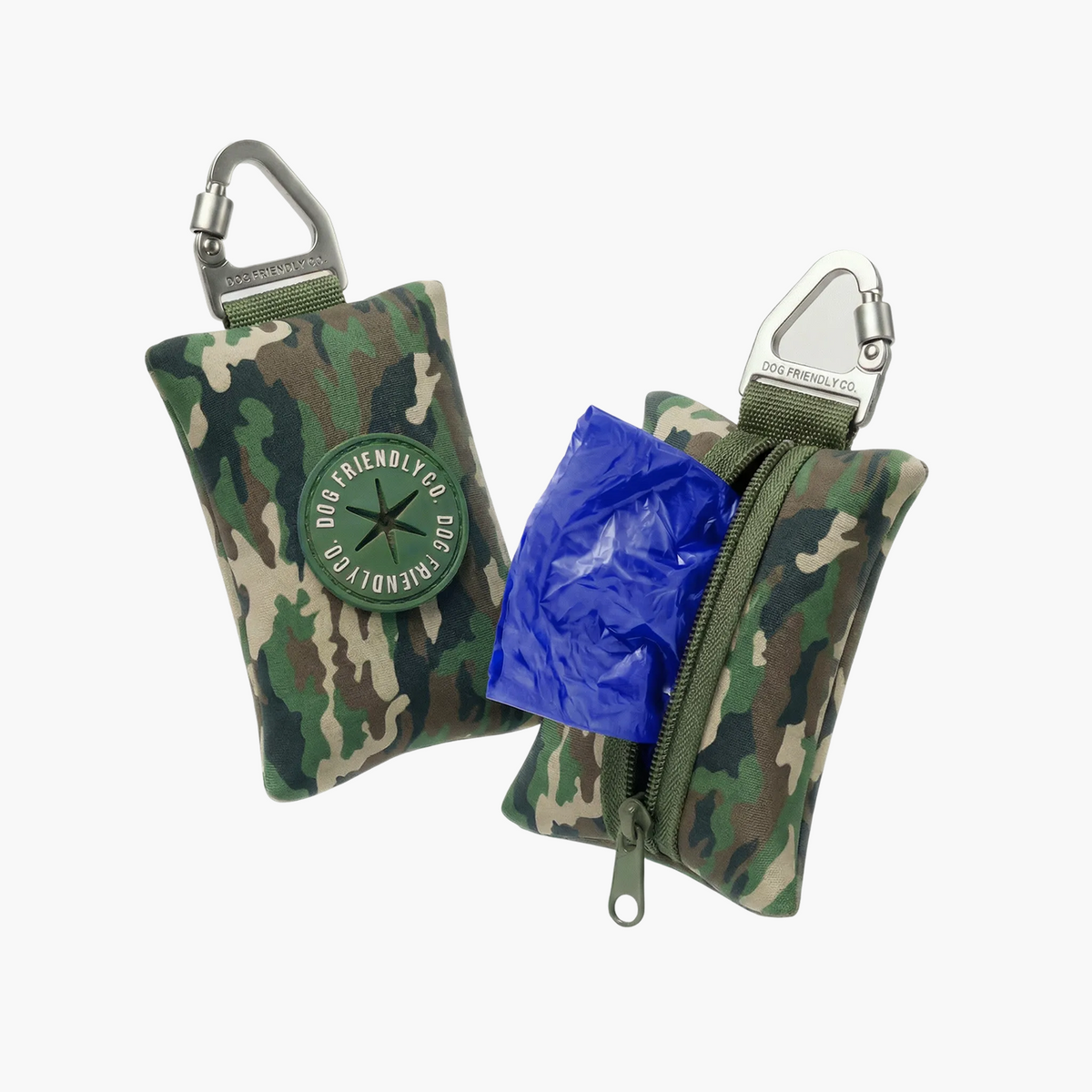 Green Camo Poop Bag Holder