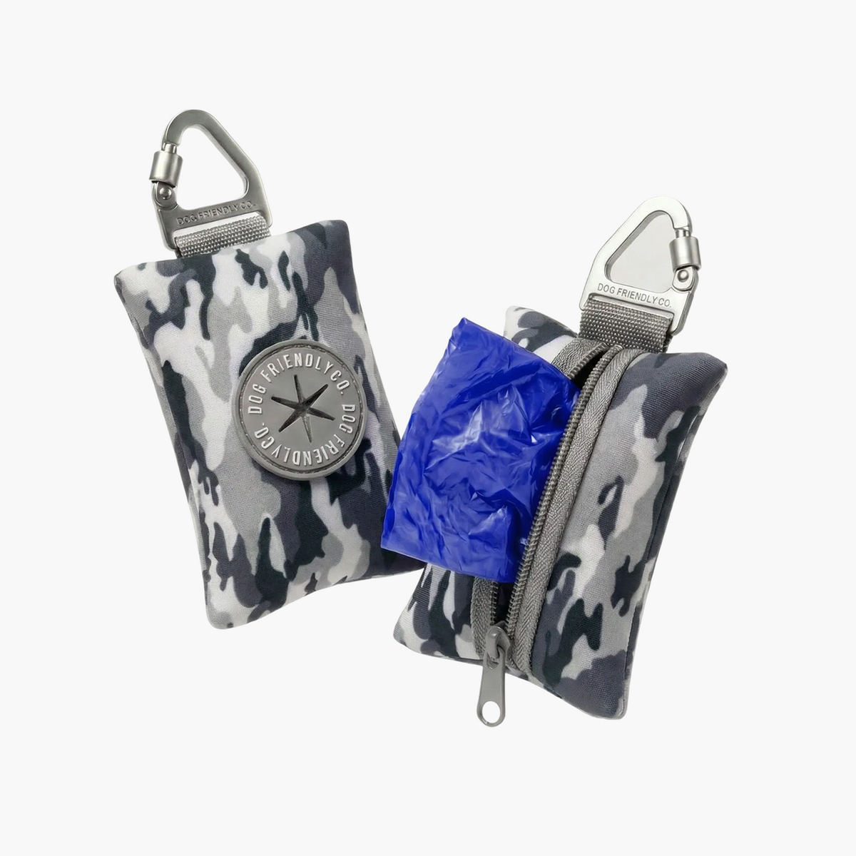 Grey Camo Poop Bag Holder